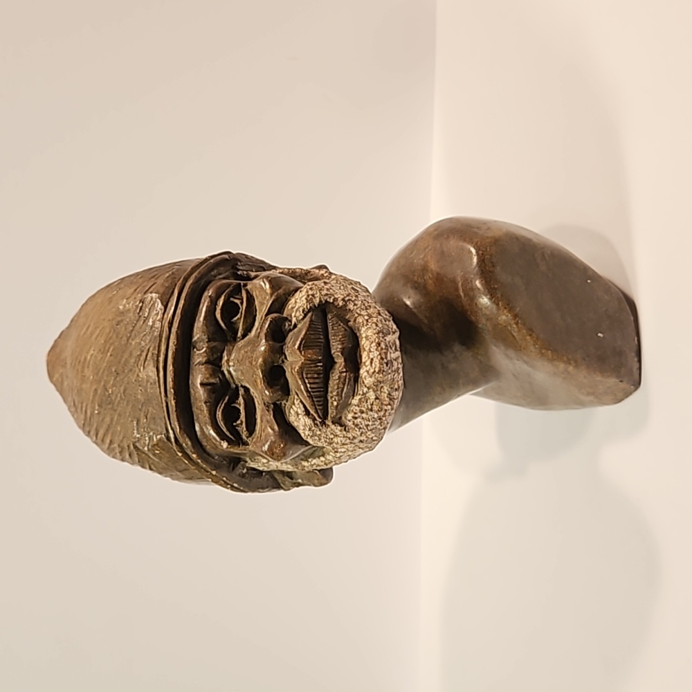Hand Carved Soap Stone African Art Bust Figure